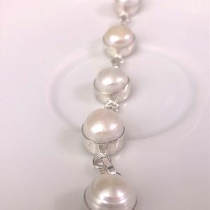 SS Freshwater River Pearl Bracelet Fits 6-7” wrist